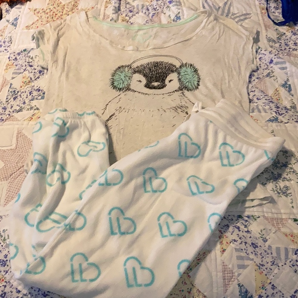 Fleece Aeropostale pajama set small medium